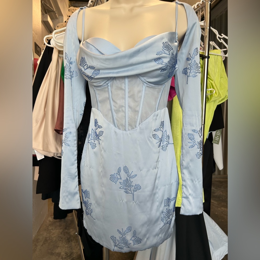 Oh Polly blue mini dress in blue US size 4+